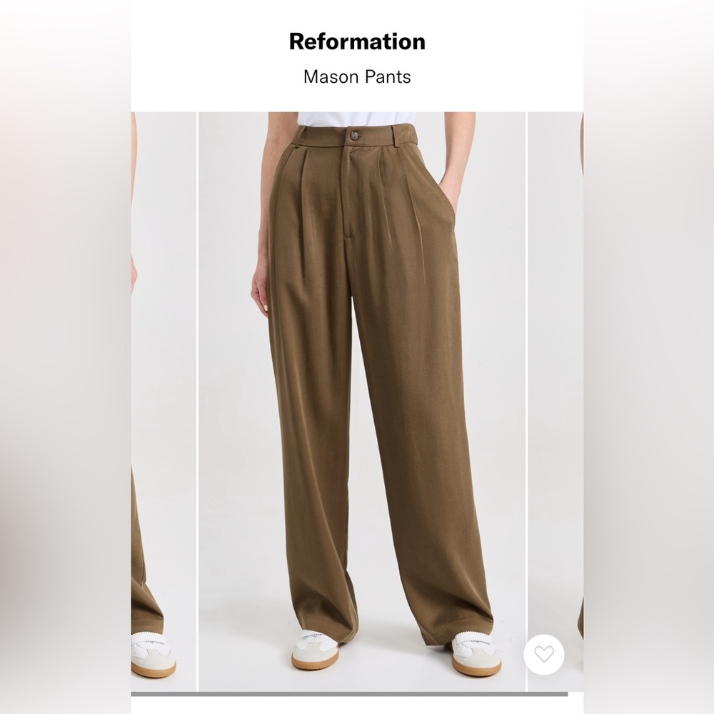 Reformation brown dress pants—so soft and easily chic.